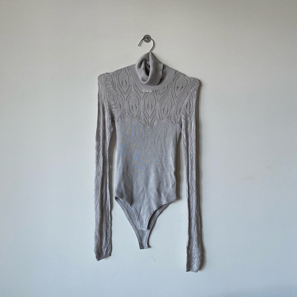 Free people long sleeve turtleneck bodysuit